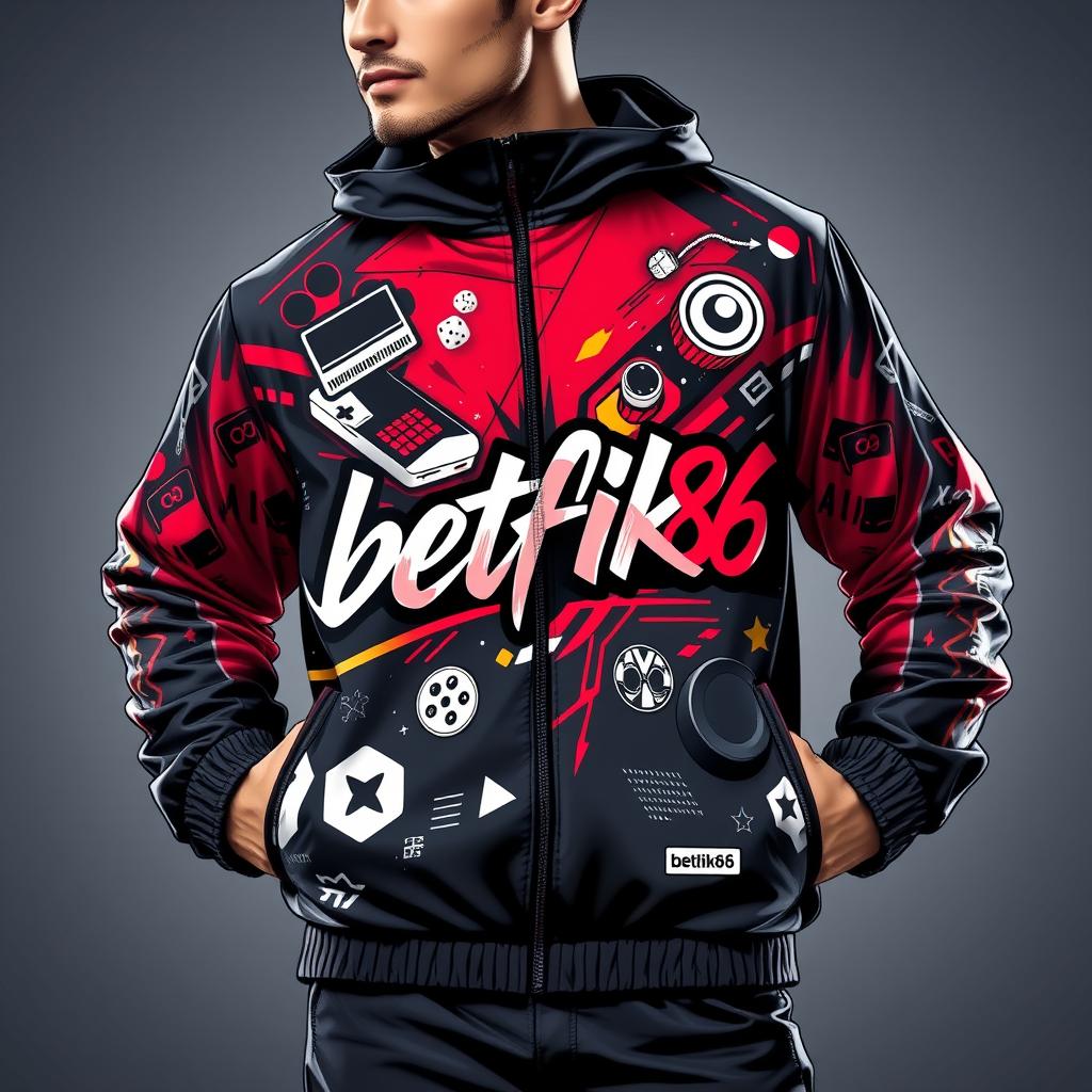 Mens Premium Windbreaker 'betflik86' Gaming Edition