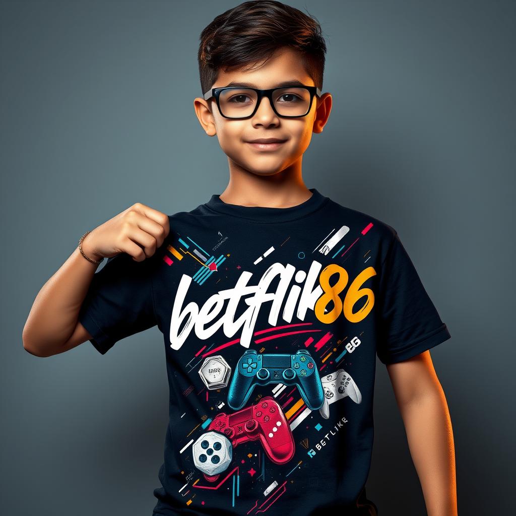 Kids Premium Gaming Graphic T-Shirt - betflik86 Edition