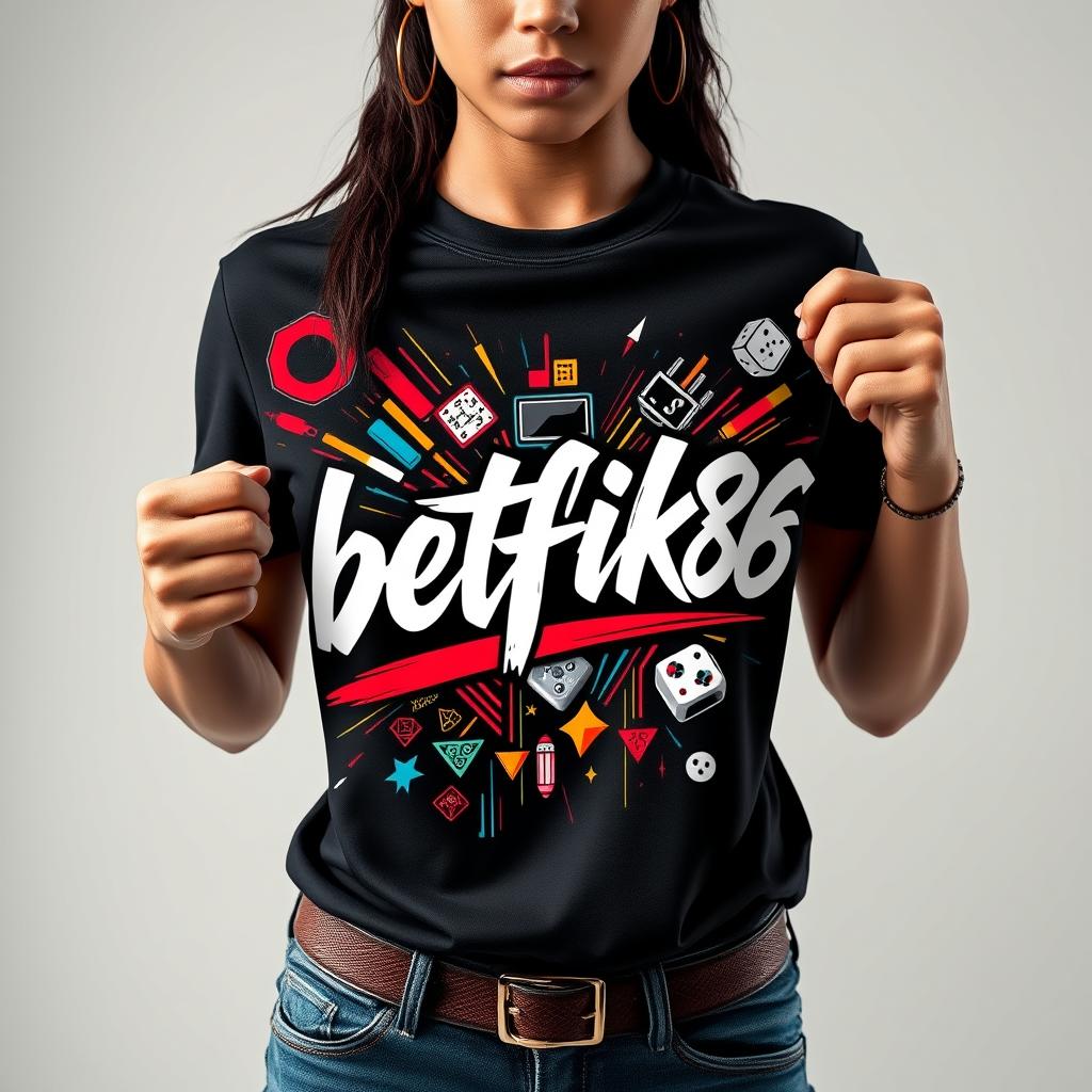 Women's Premium Embroidered Gaming T-Shirt 'Betflik86'