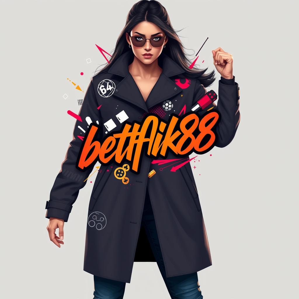 Women's Premium Trench Coat - Gaming Edition 'betflik86'